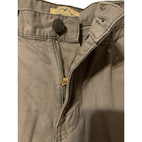 Blue Mountain Men's Pants 32 x 30 Grey 100% Cotton Straight Canvas Five Pockets - Picture 4 of 6